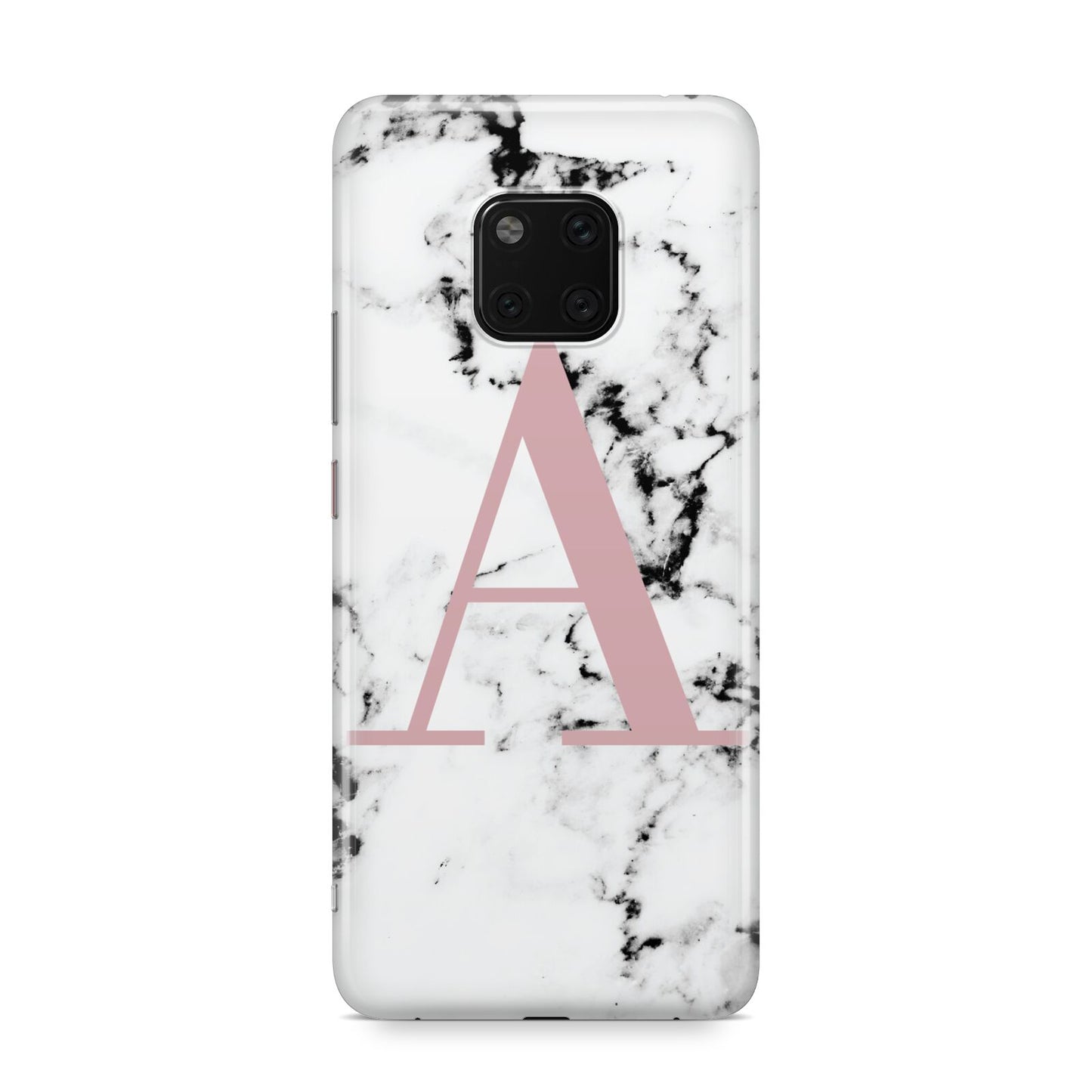 Marble Effect Pink Initial Personalised Huawei Mate 20 Pro Phone Case