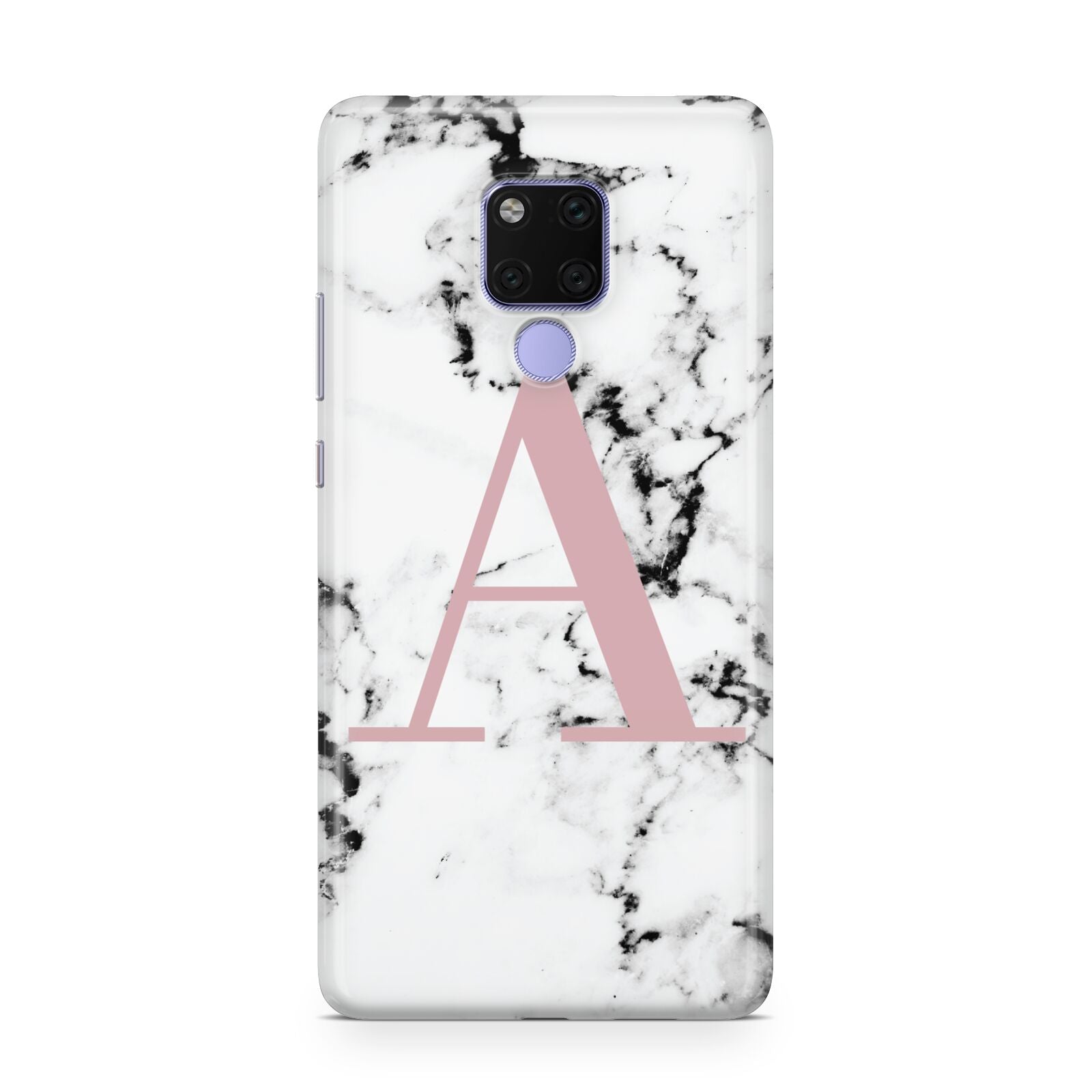 Marble Effect Pink Initial Personalised Huawei Mate 20X Phone Case
