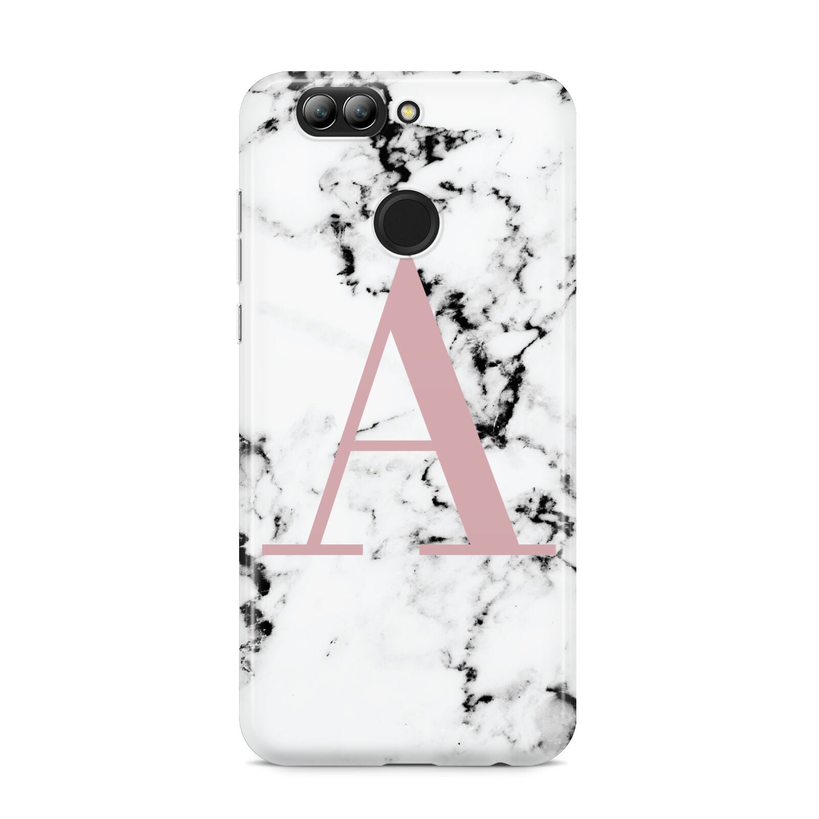 Marble Effect Pink Initial Personalised Huawei Nova 2s Phone Case