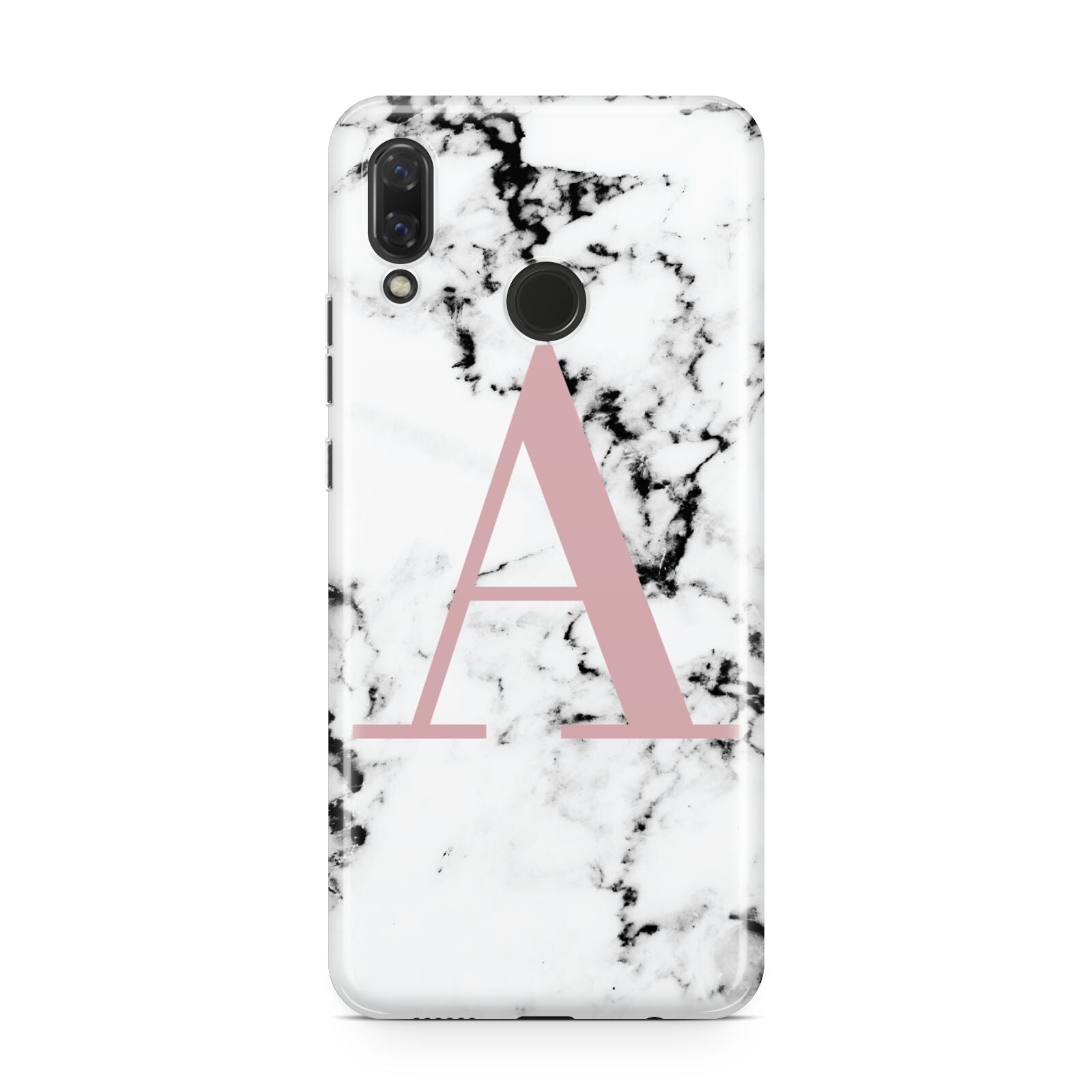 Marble Effect Pink Initial Personalised Huawei Nova 3 Phone Case