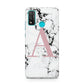 Marble Effect Pink Initial Personalised Huawei P Smart 2020