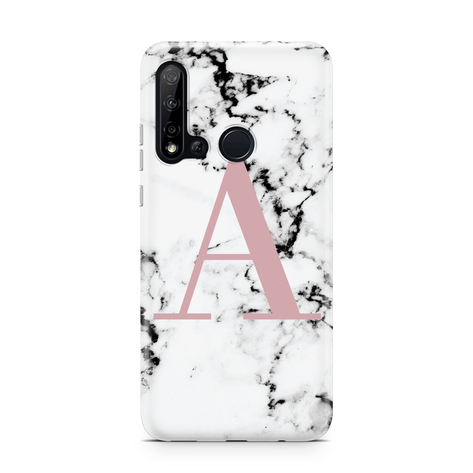 Marble Effect Pink Initial Personalised Huawei P20 Lite 5G Phone Case