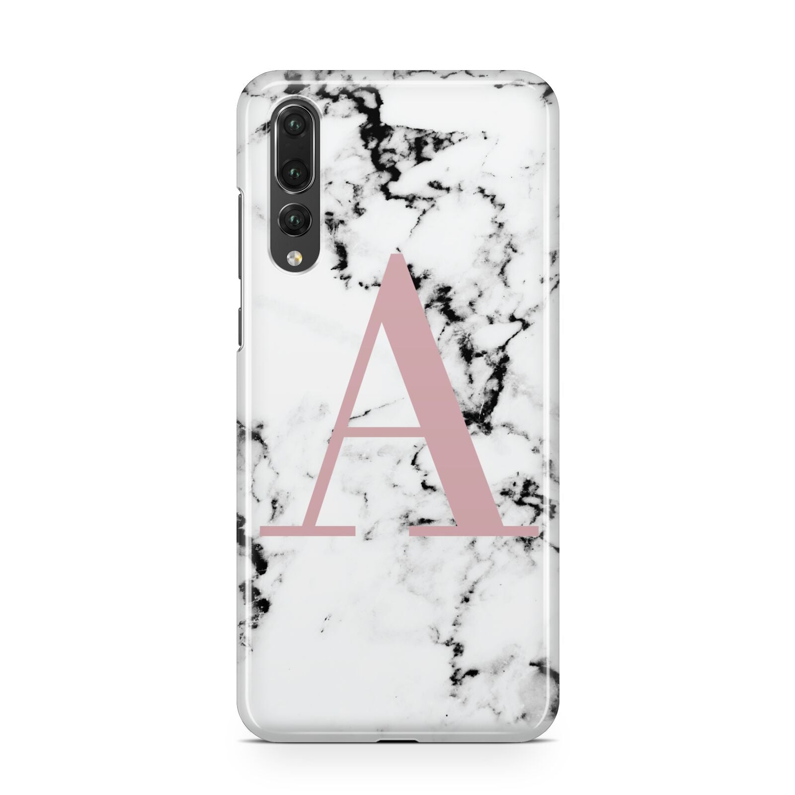 Marble Effect Pink Initial Personalised Huawei P20 Pro Phone Case