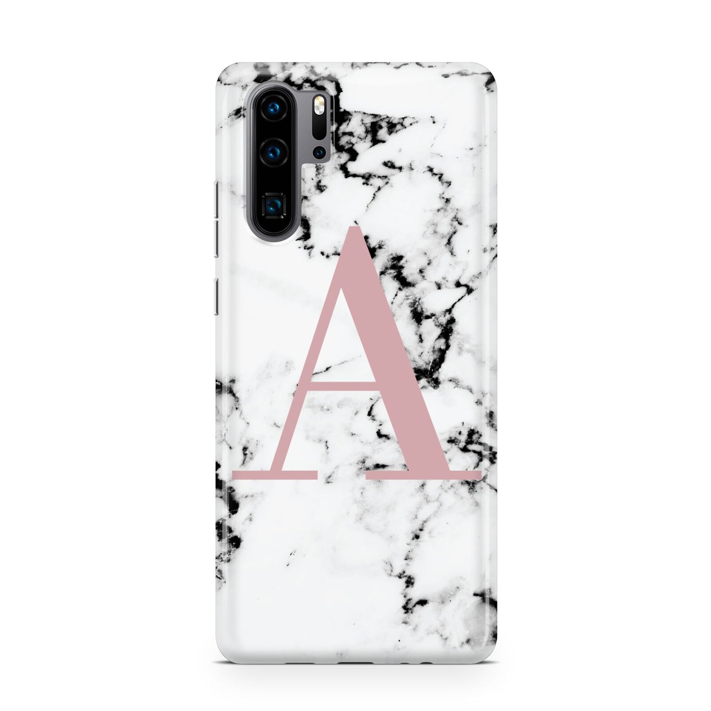 Marble Effect Pink Initial Personalised Huawei P30 Pro Phone Case
