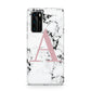 Marble Effect Pink Initial Personalised Huawei P40 Phone Case