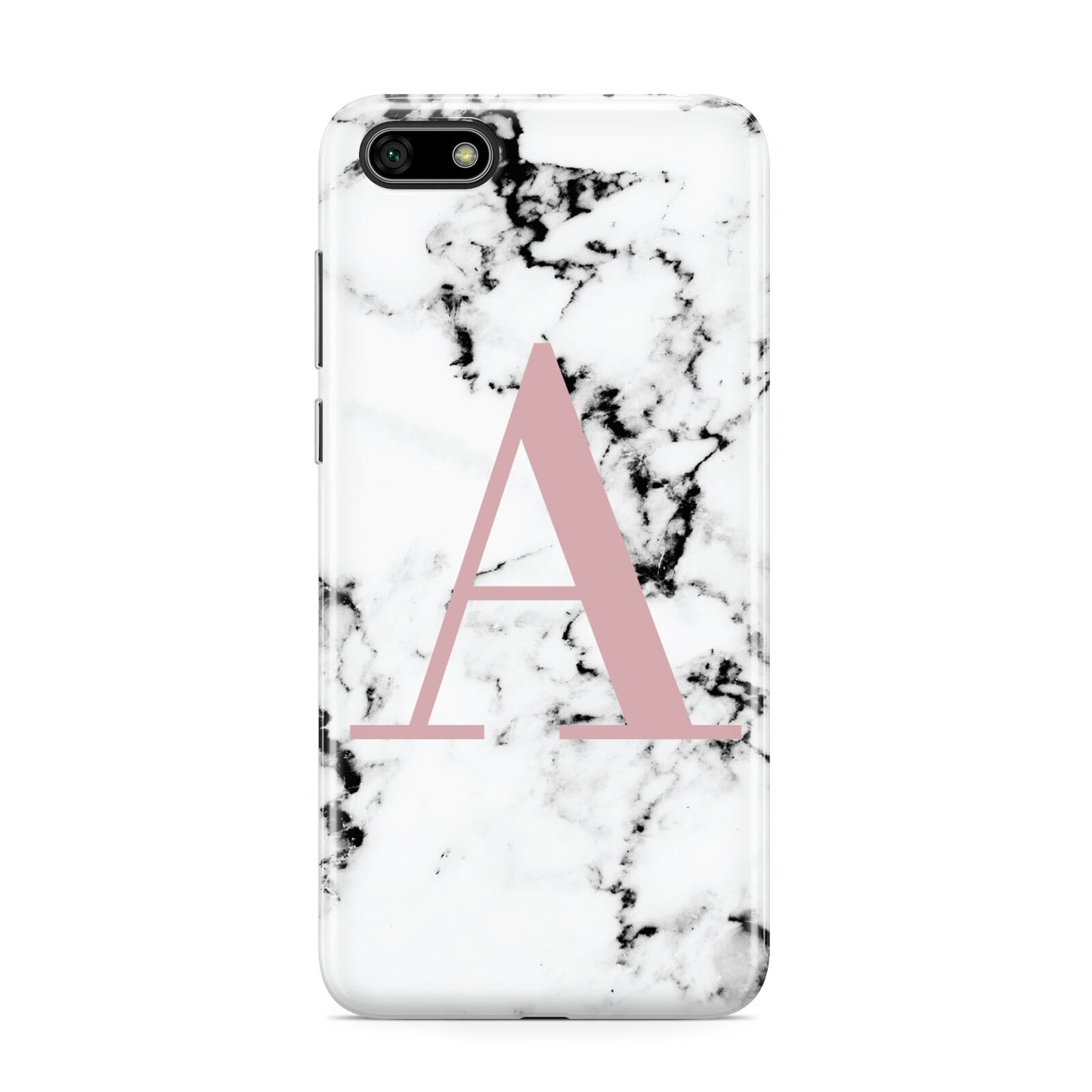 Marble Effect Pink Initial Personalised Huawei Y5 Prime 2018 Phone Case