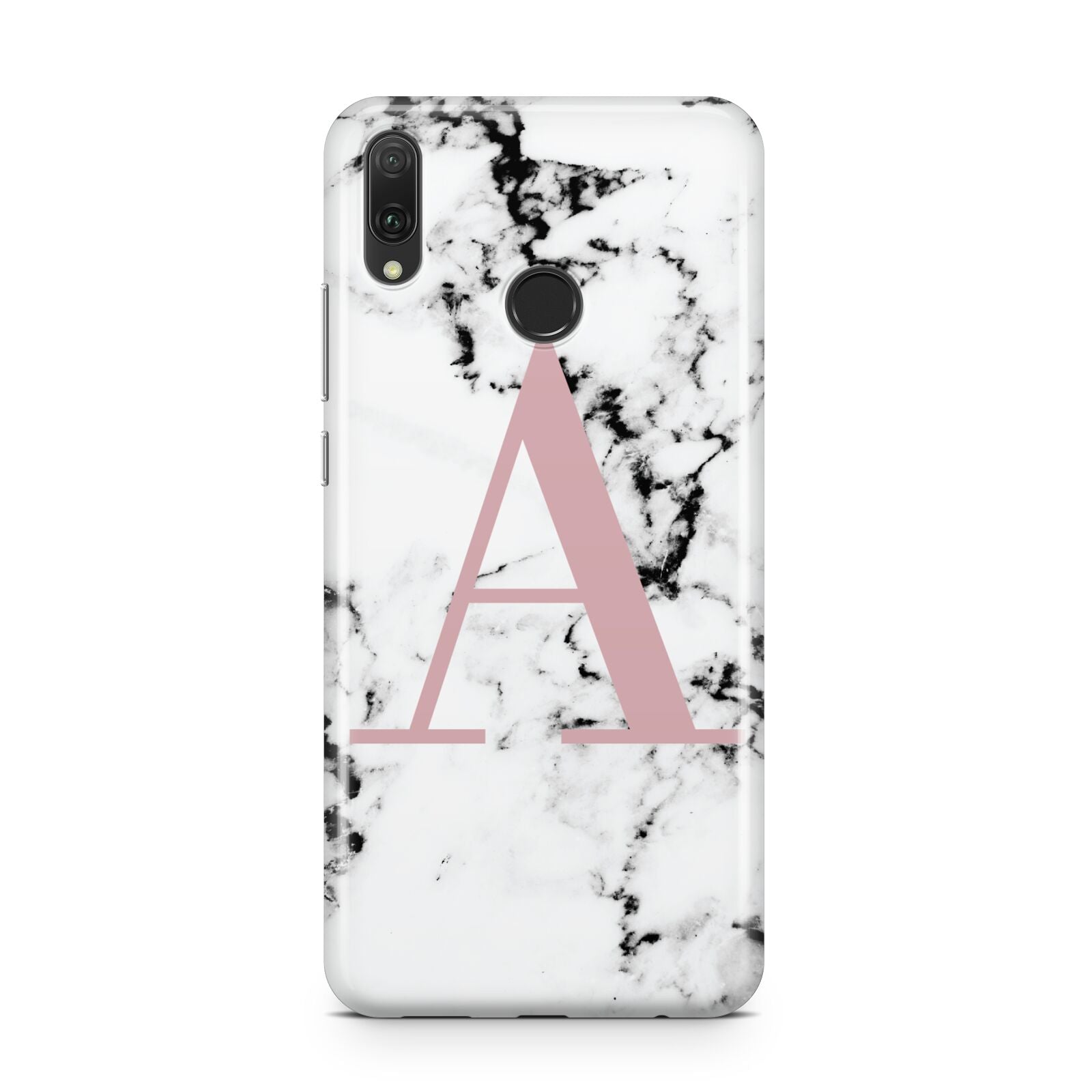 Marble Effect Pink Initial Personalised Huawei Y9 2019