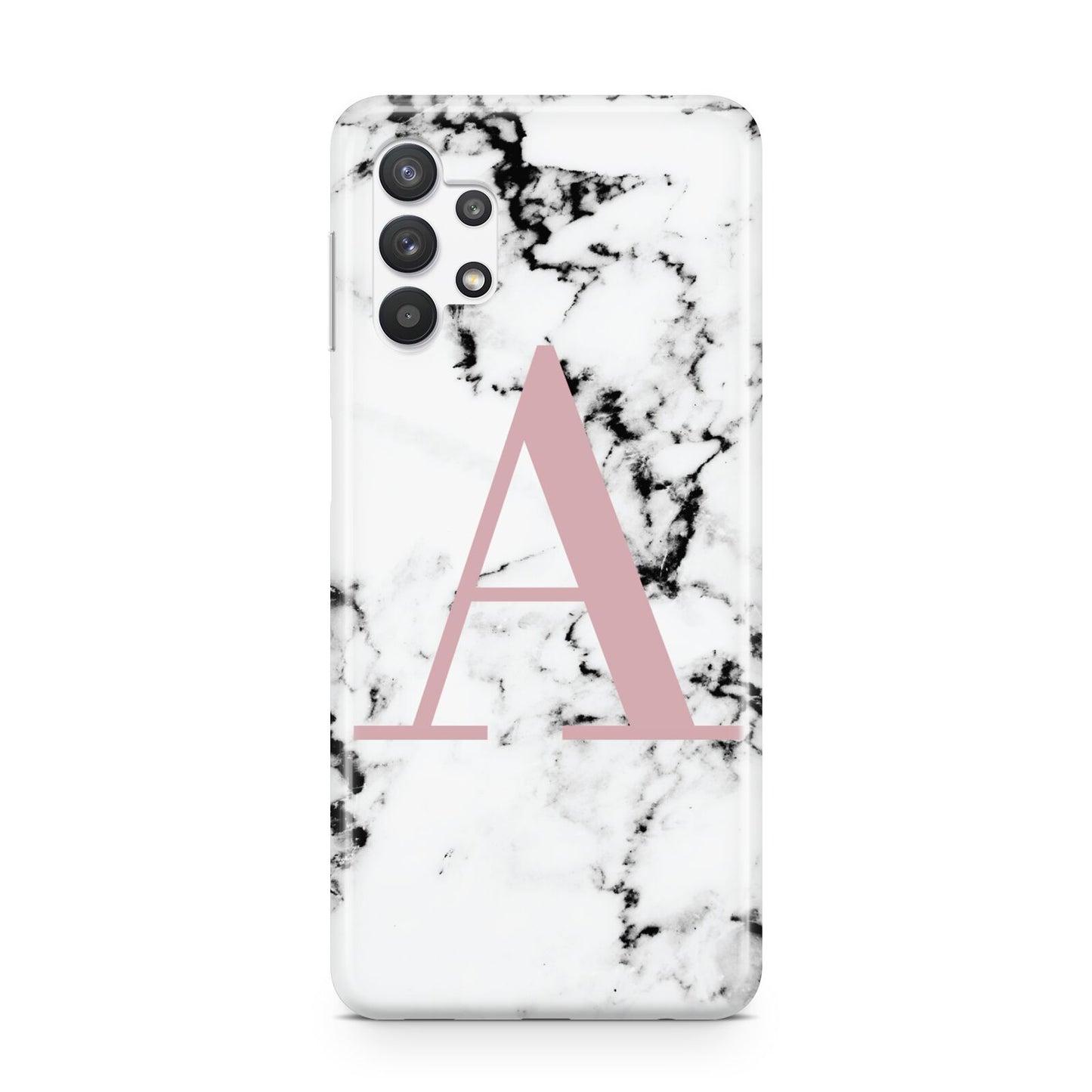 Marble Effect Pink Initial Personalised Samsung A32 5G Case