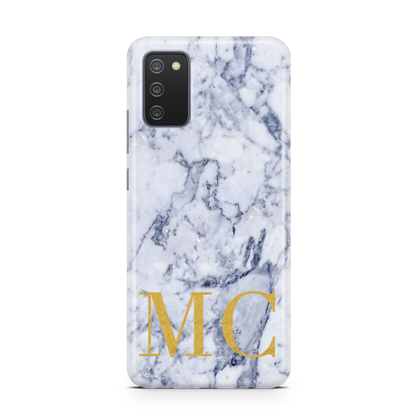 Marble Gold Initial Personalised Samsung A02s Case