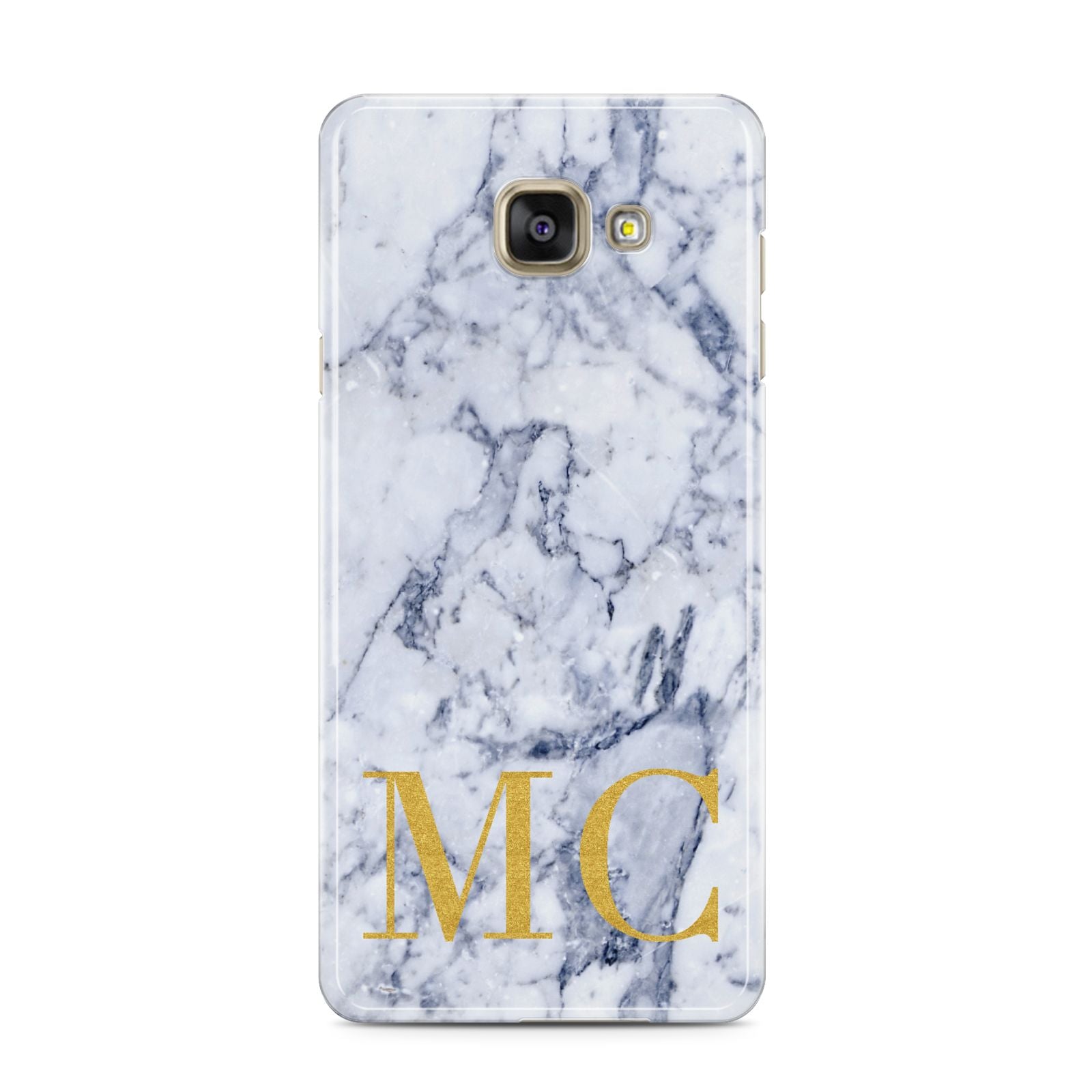 Marble Gold Initial Personalised Samsung Galaxy A3 2016 Case on gold phone