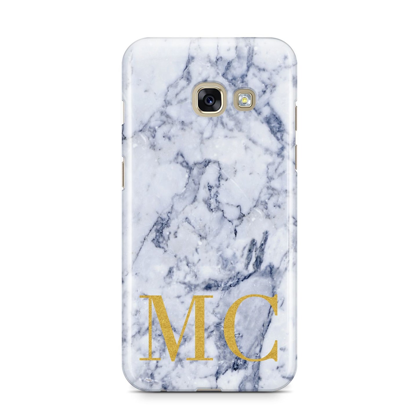 Marble Gold Initial Personalised Samsung Galaxy A3 2017 Case on gold phone