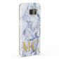 Marble Gold Initial Personalised Samsung Galaxy Case Fourty Five Degrees