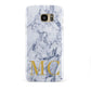 Marble Gold Initial Personalised Samsung Galaxy S7 Edge Case