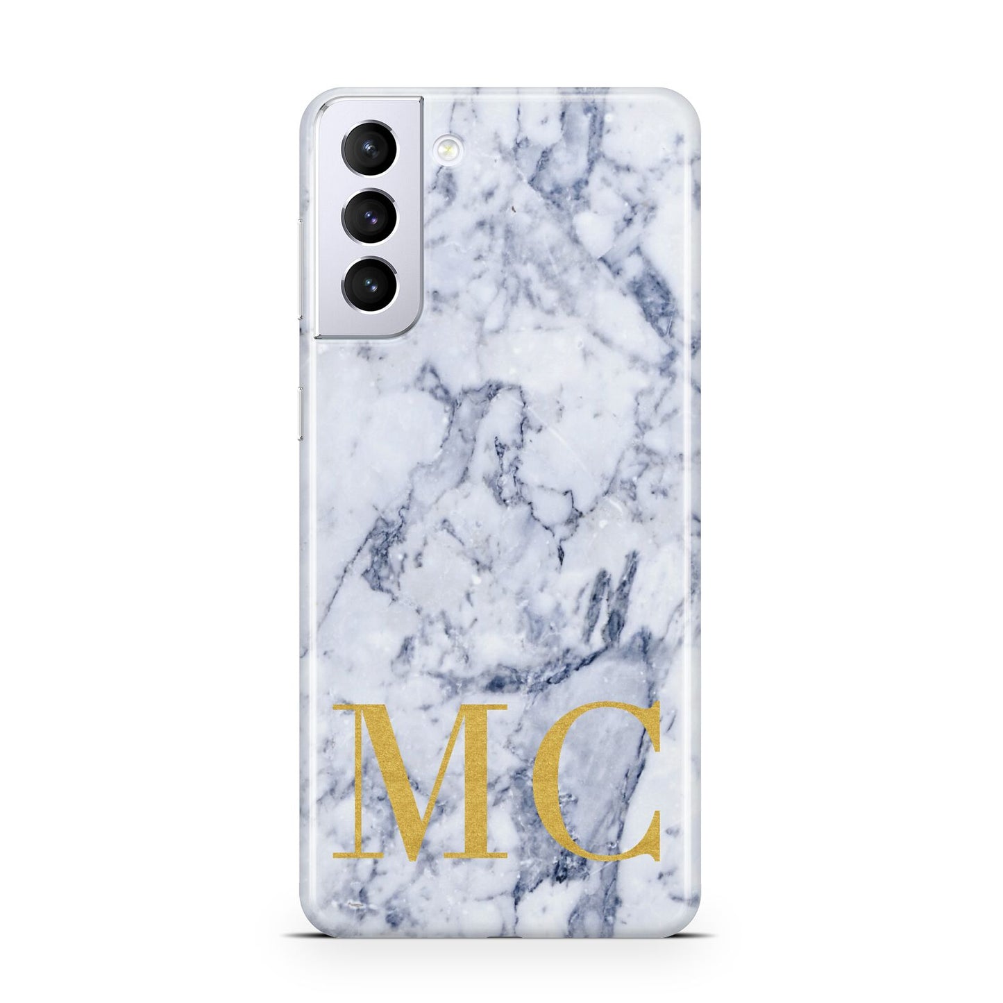 Marble Gold Initial Personalised Samsung S21 Plus Case