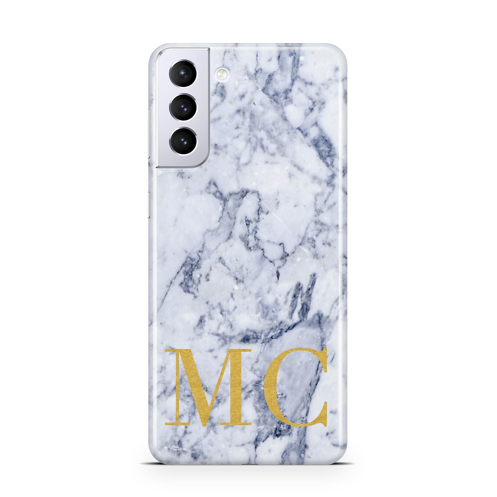 Marble Gold Initial Personalised Samsung S21 Plus Case