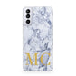 Marble Gold Initial Personalised Samsung S21 Plus Phone Case