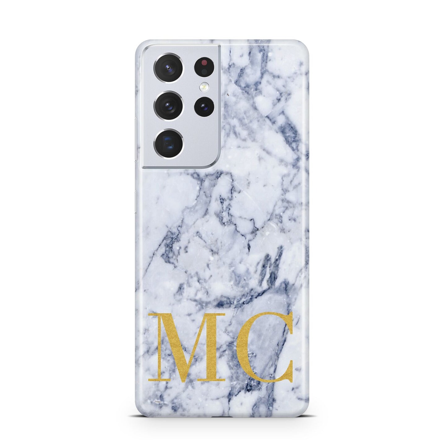 Marble Gold Initial Personalised Samsung S21 Ultra Case