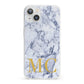 Marble Gold Initial Personalised iPhone 13 Clear Bumper Case