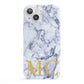 Marble Gold Initial Personalised iPhone 13 Full Wrap 3D Snap Case