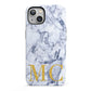 Marble Gold Initial Personalised iPhone 13 Full Wrap 3D Tough Case