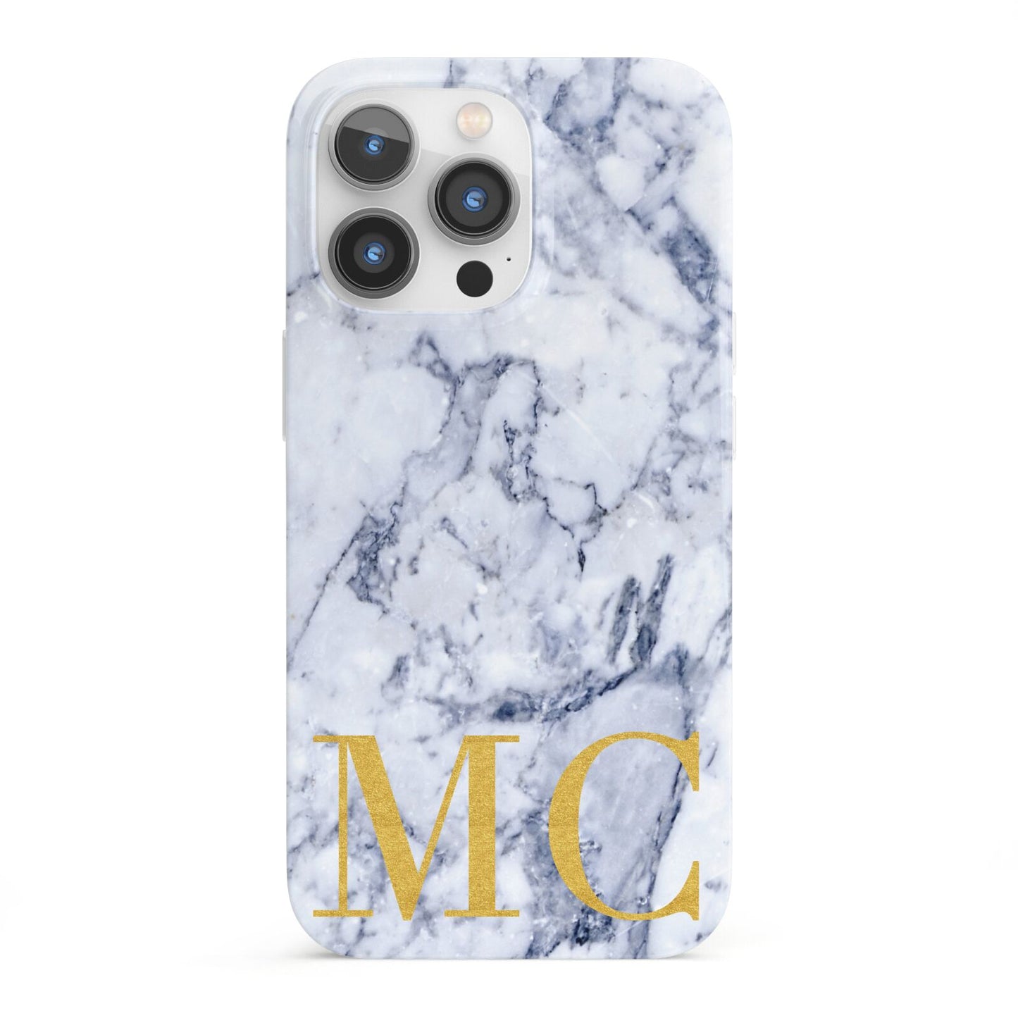 Marble Gold Initial Personalised iPhone 13 Pro Full Wrap 3D Snap Case