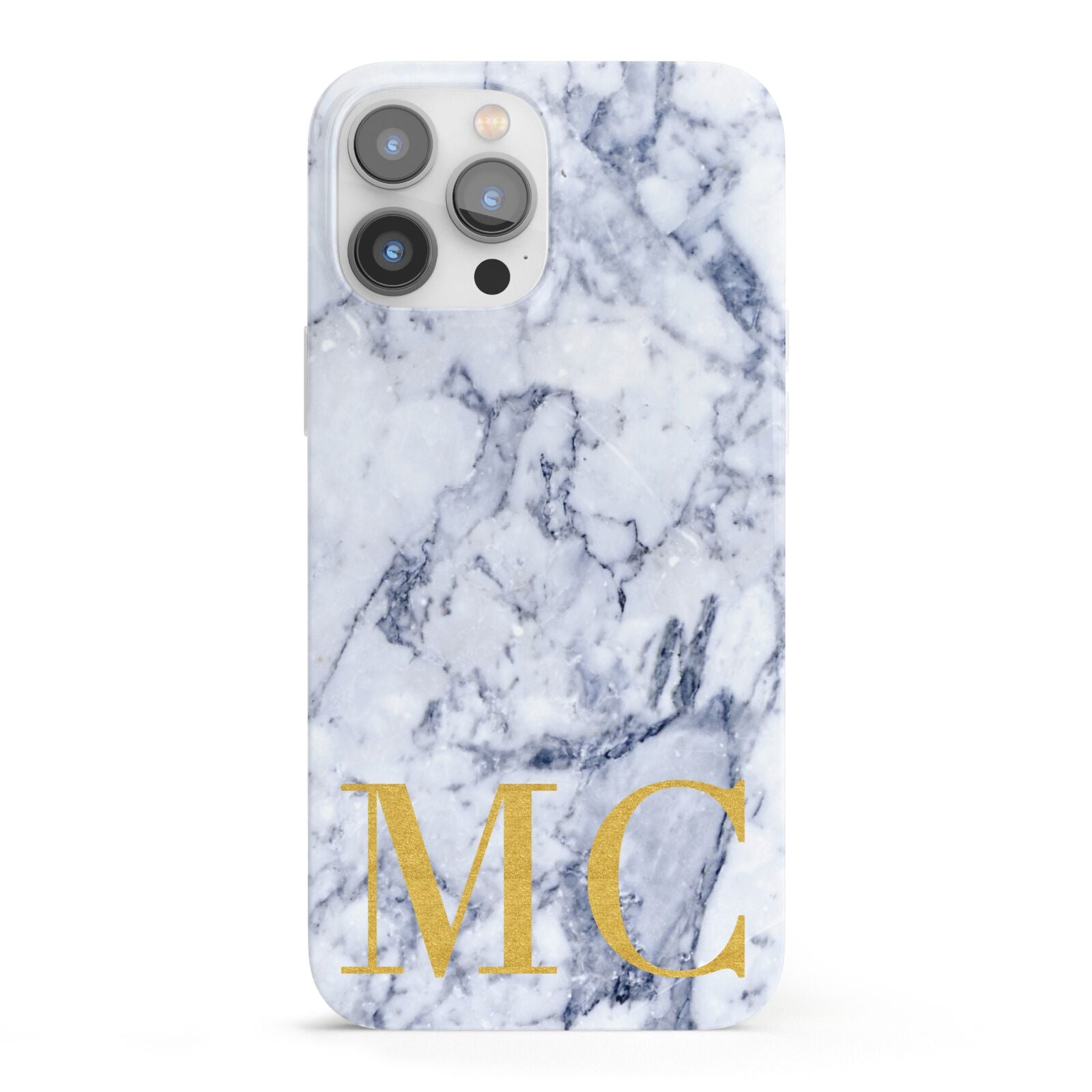Marble Gold Initial Personalised iPhone 13 Pro Max Full Wrap 3D Snap Case