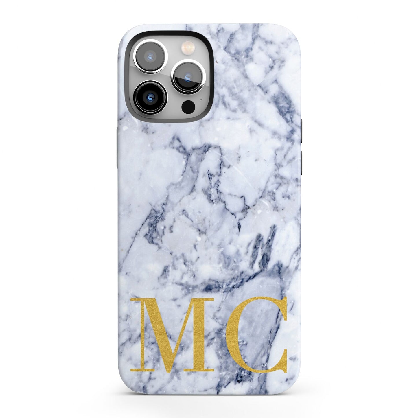 Marble Gold Initial Personalised iPhone 13 Pro Max Full Wrap 3D Tough Case