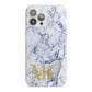 Marble Gold Initial Personalised iPhone 13 Pro Max TPU Impact Case with White Edges