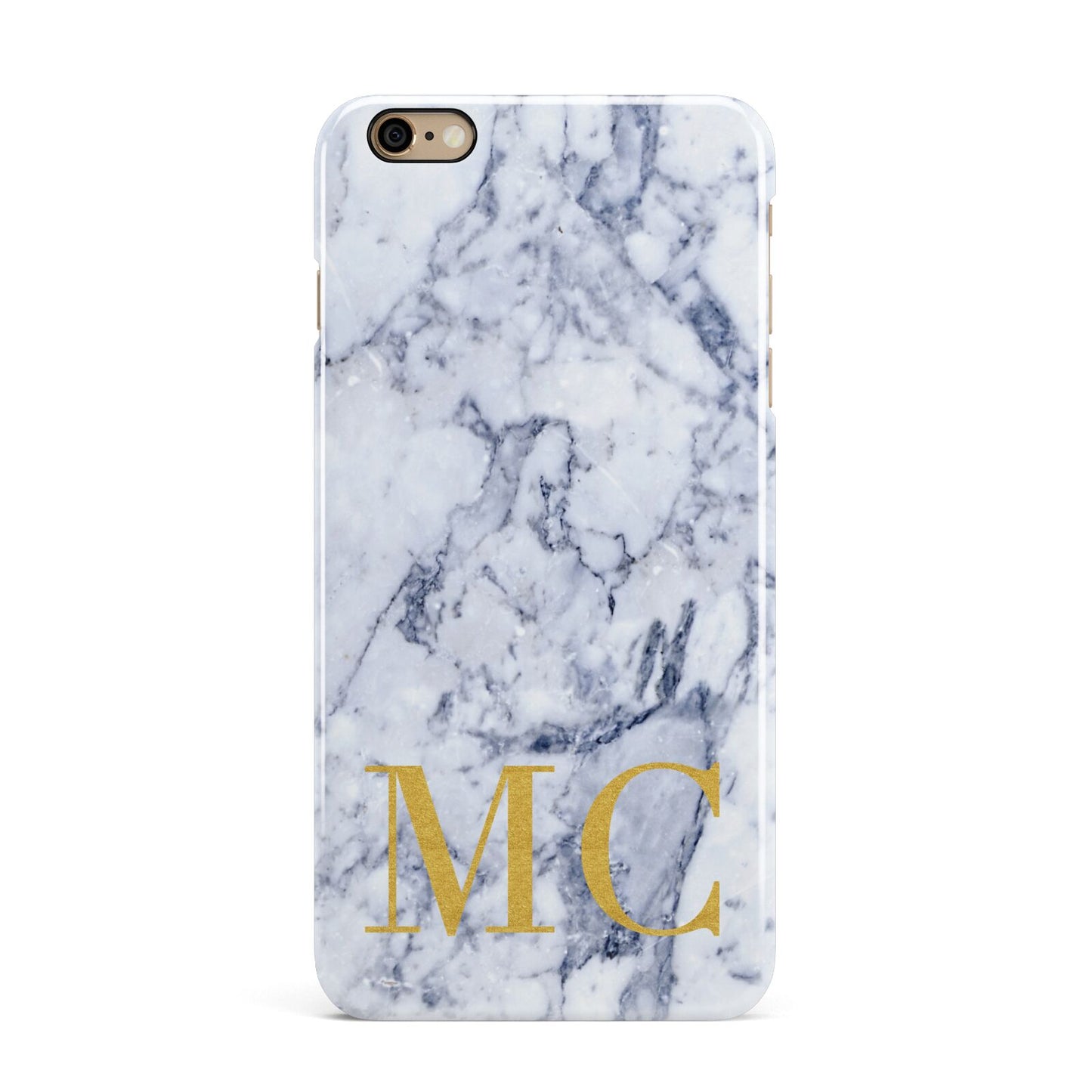 Marble Gold Initial Personalised iPhone 6 Plus 3D Snap Case on Gold Phone
