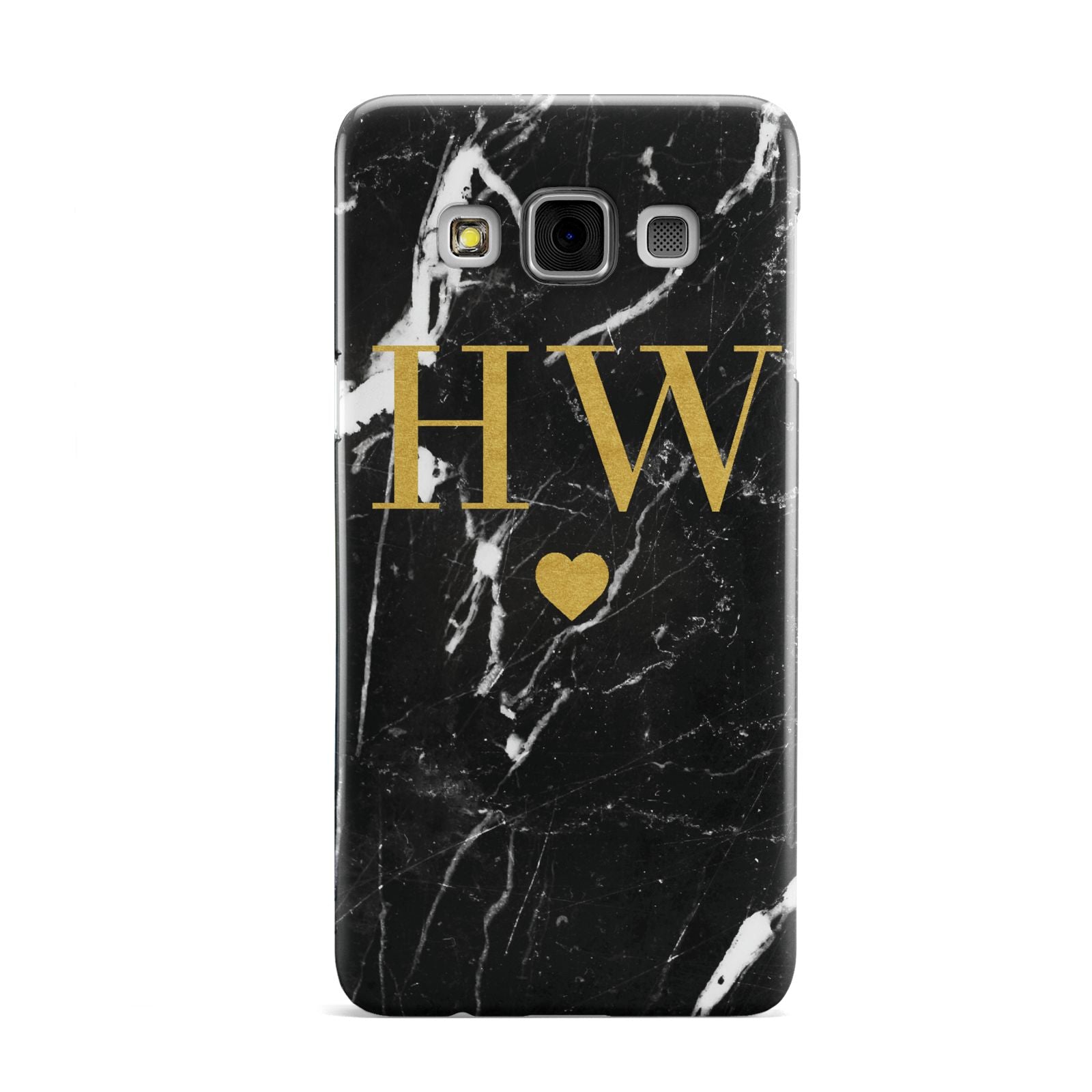 Marble Gold Initials Monogram Personalised Samsung Galaxy A3 Case