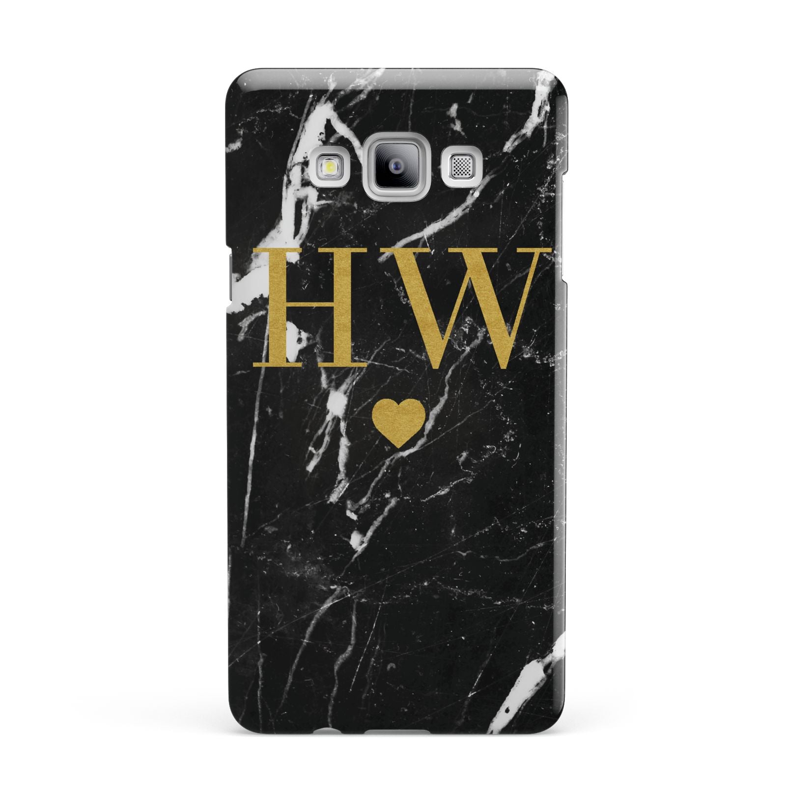 Marble Gold Initials Monogram Personalised Samsung Galaxy A7 2015 Case