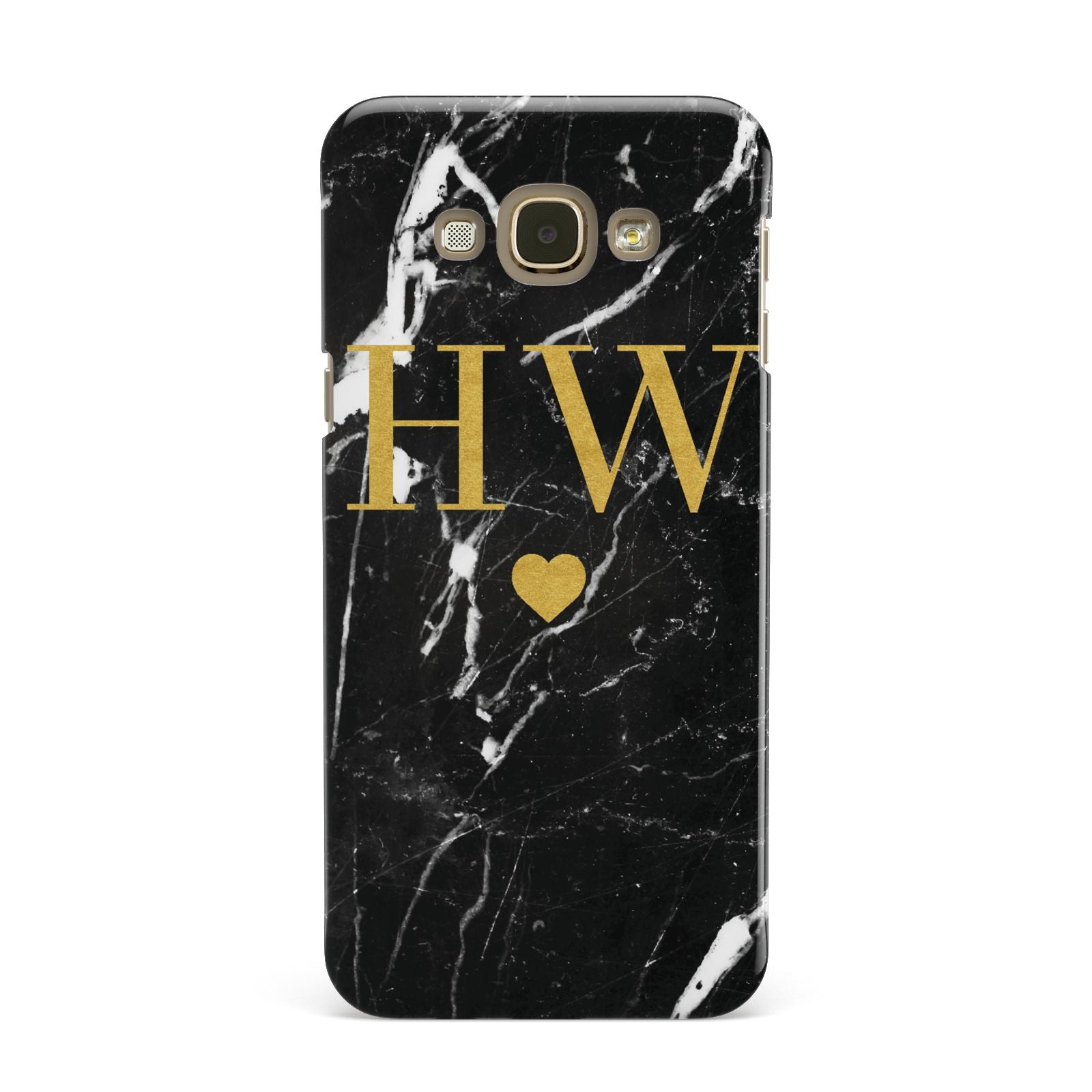 Marble Gold Initials Monogram Personalised Samsung Galaxy A8 Case