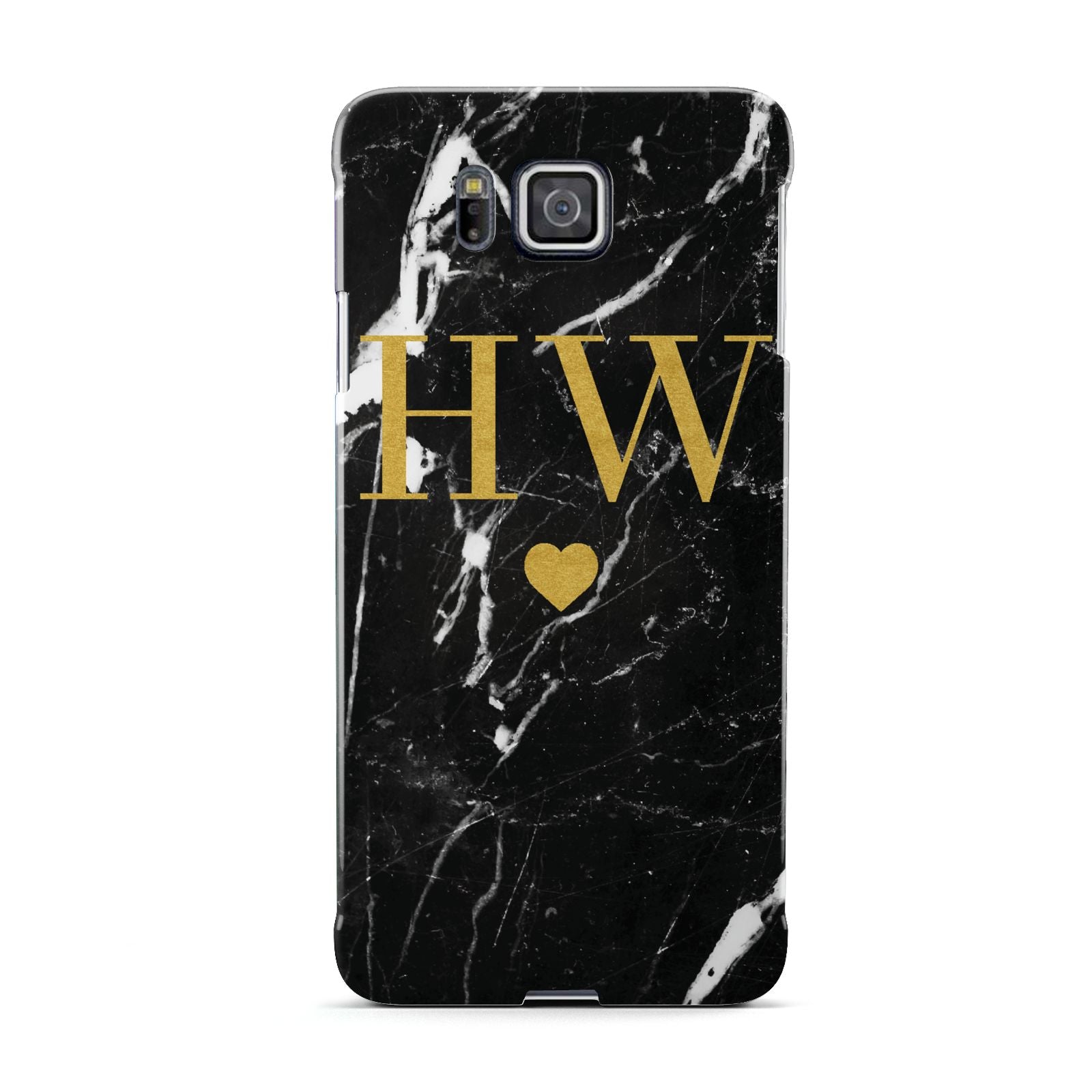 Marble Gold Initials Monogram Personalised Samsung Galaxy Alpha Case