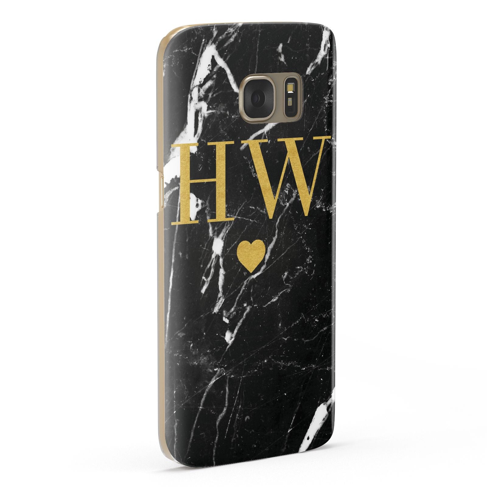 Marble Gold Initials Monogram Personalised Samsung Galaxy Case Fourty Five Degrees