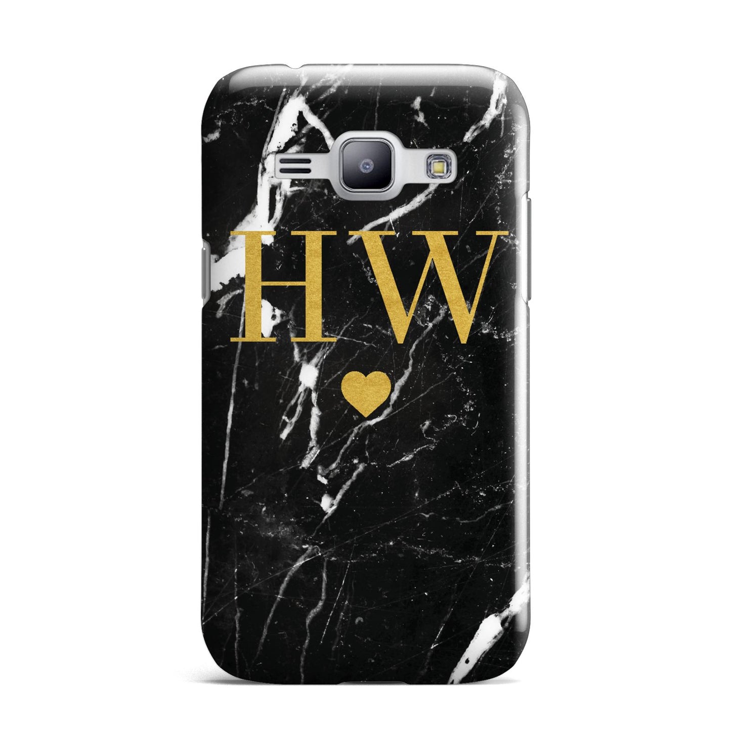 Marble Gold Initials Monogram Personalised Samsung Galaxy J1 2015 Case