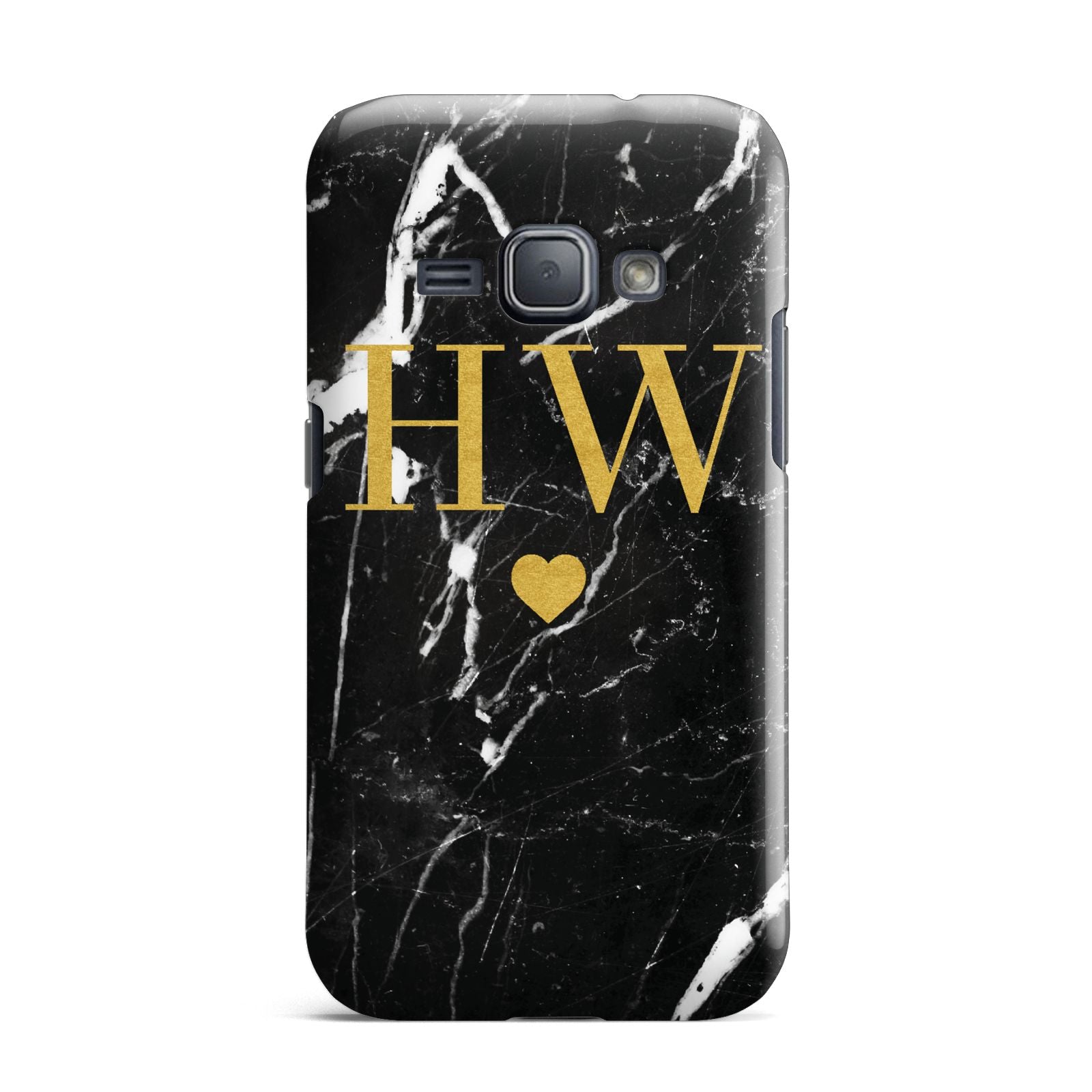 Marble Gold Initials Monogram Personalised Samsung Galaxy J1 2016 Case