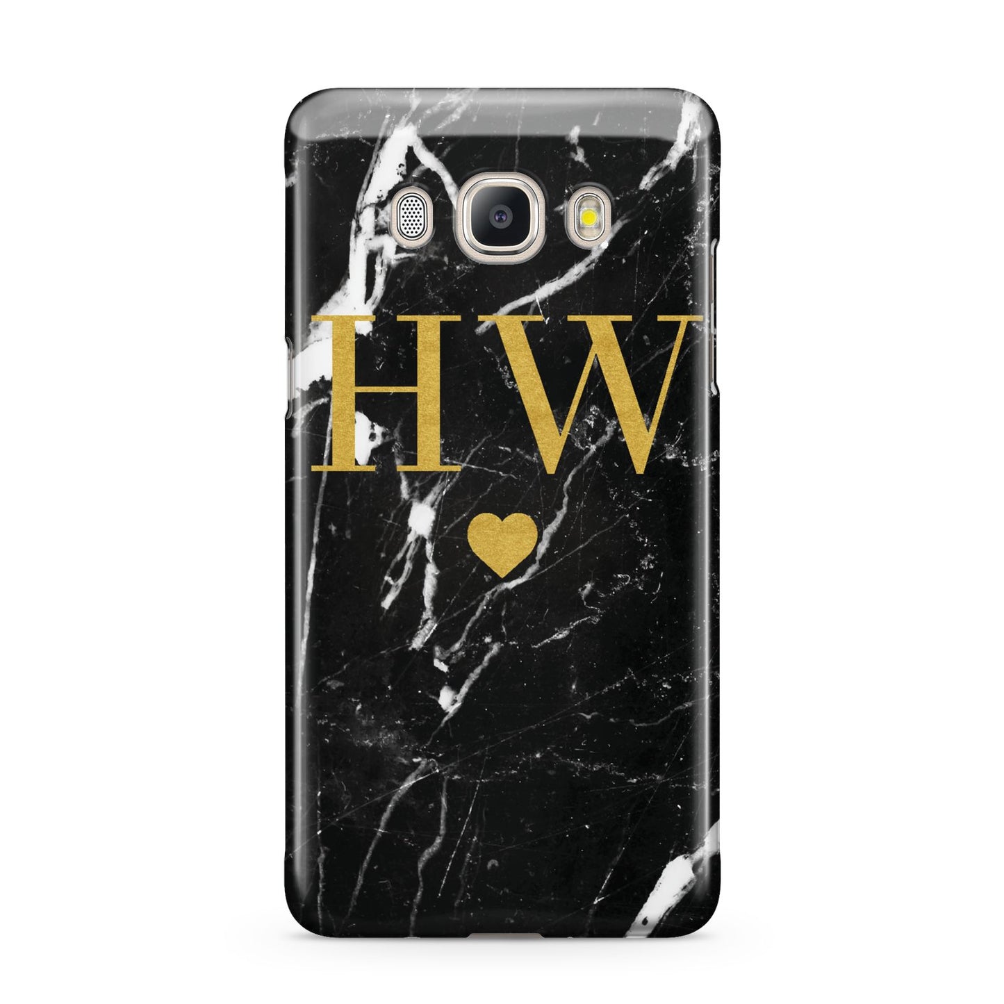 Marble Gold Initials Monogram Personalised Samsung Galaxy J5 2016 Case