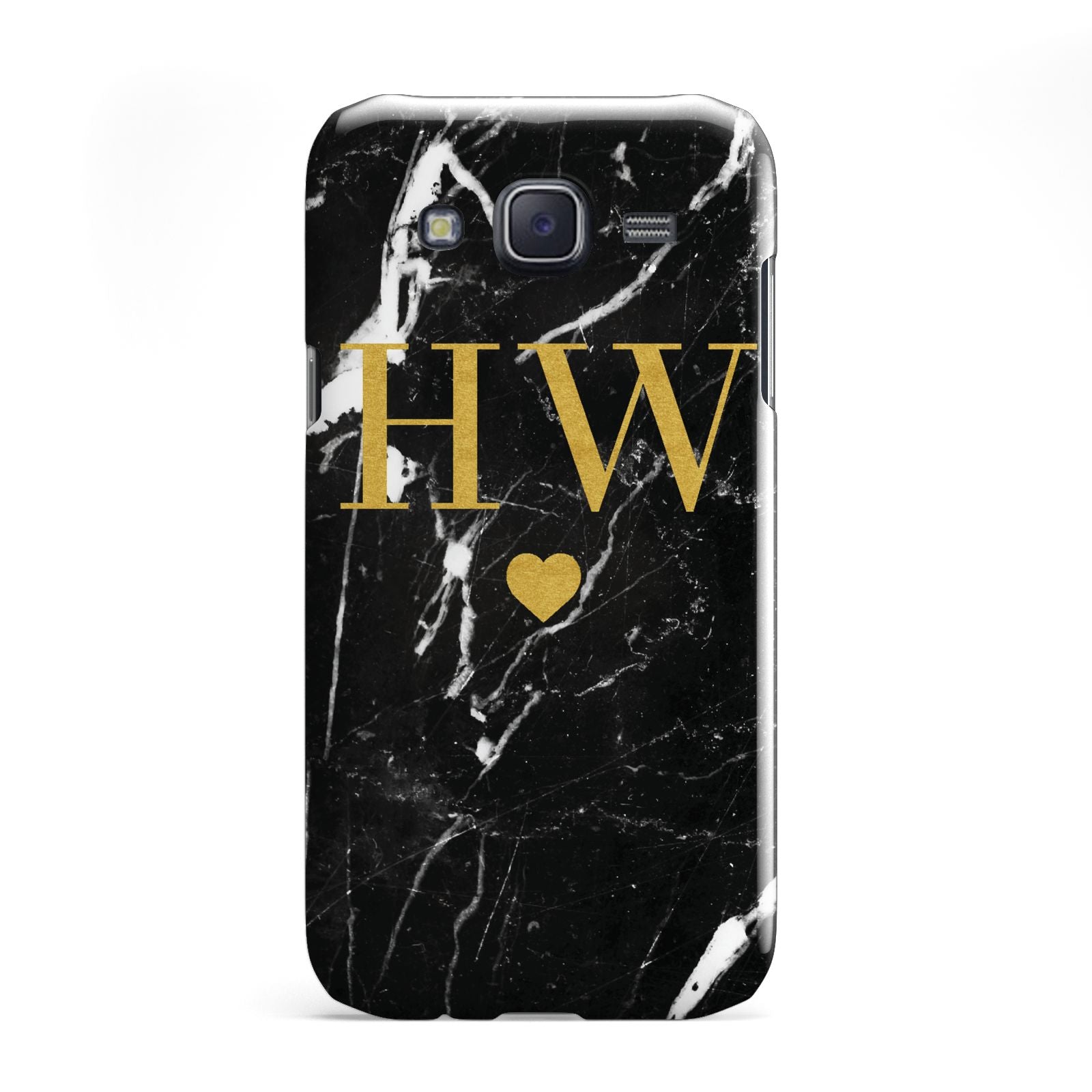 Marble Gold Initials Monogram Personalised Samsung Galaxy J5 Case