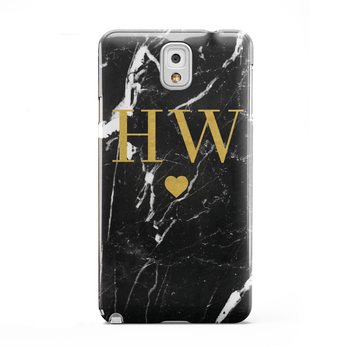 Marble Gold Initials Monogram Personalised Samsung Galaxy Note 3 Case