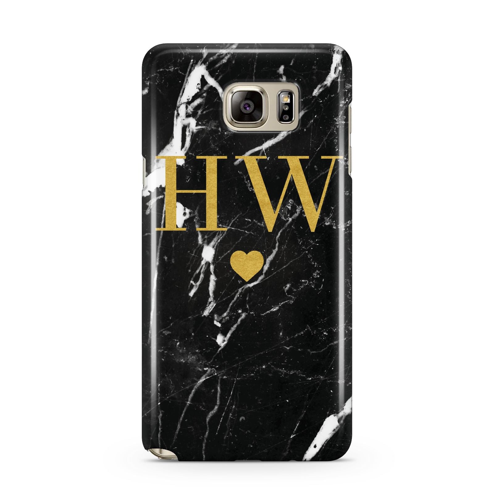 Marble Gold Initials Monogram Personalised Samsung Galaxy Note 5 Case