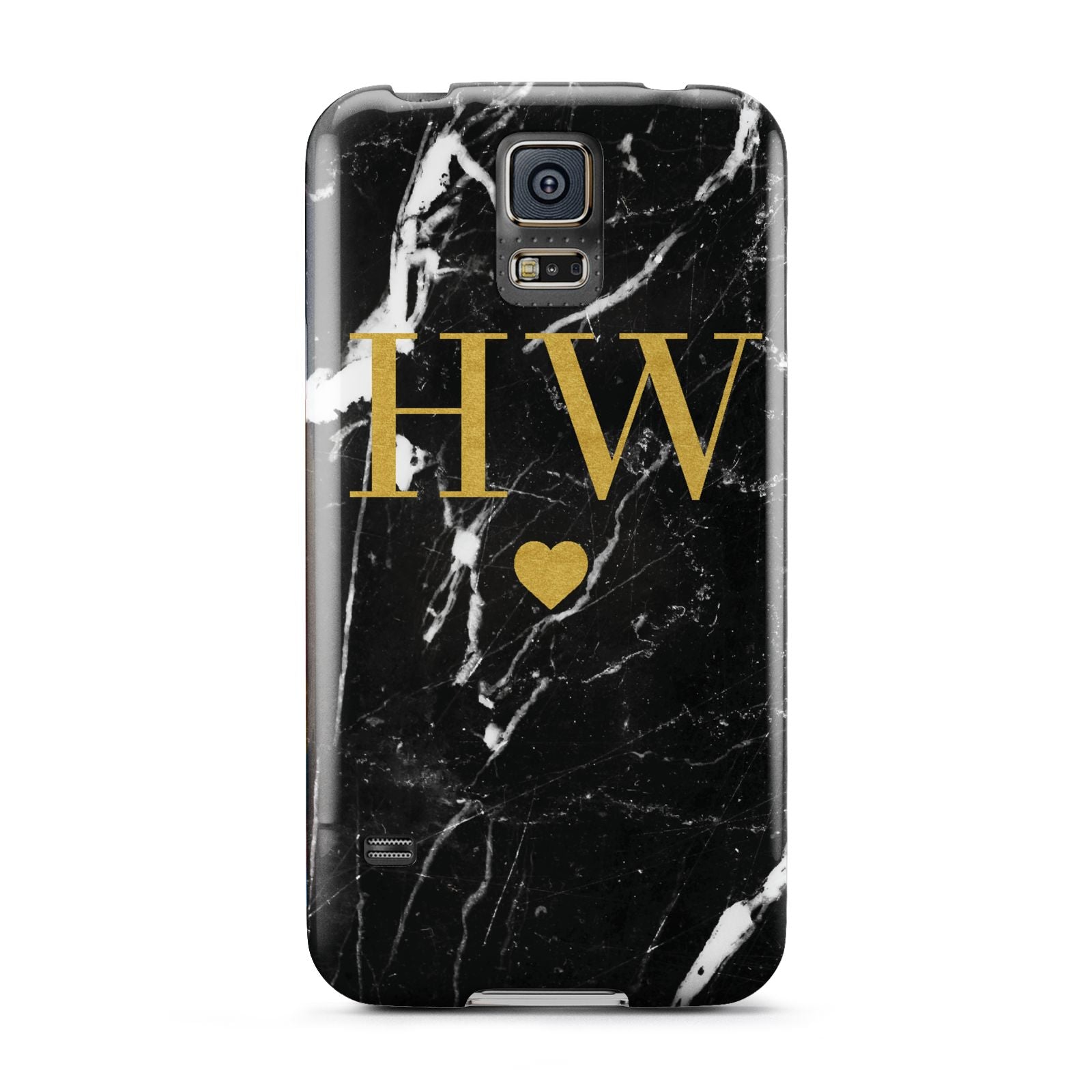 Marble Gold Initials Monogram Personalised Samsung Galaxy S5 Case