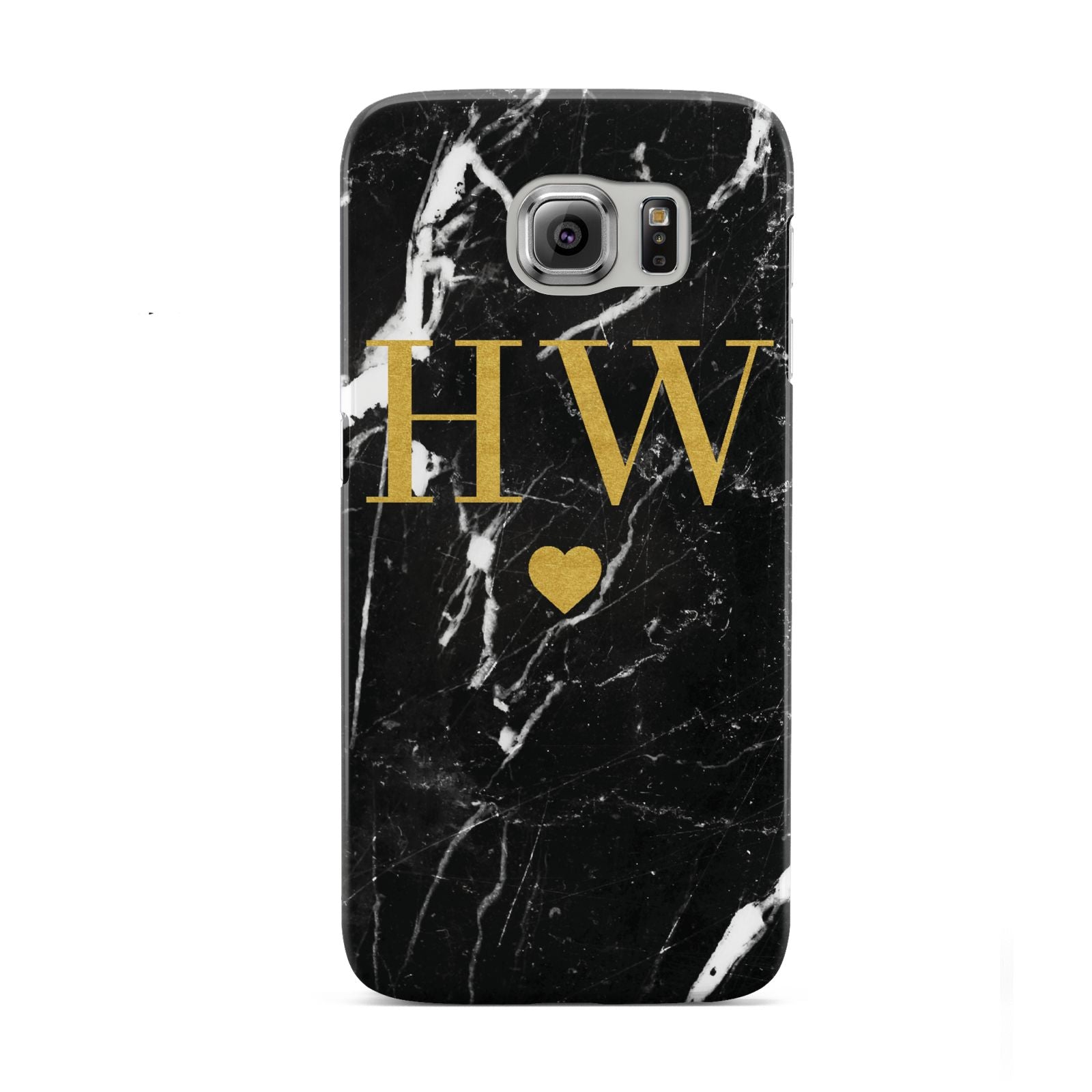 Marble Gold Initials Monogram Personalised Samsung Galaxy S6 Case