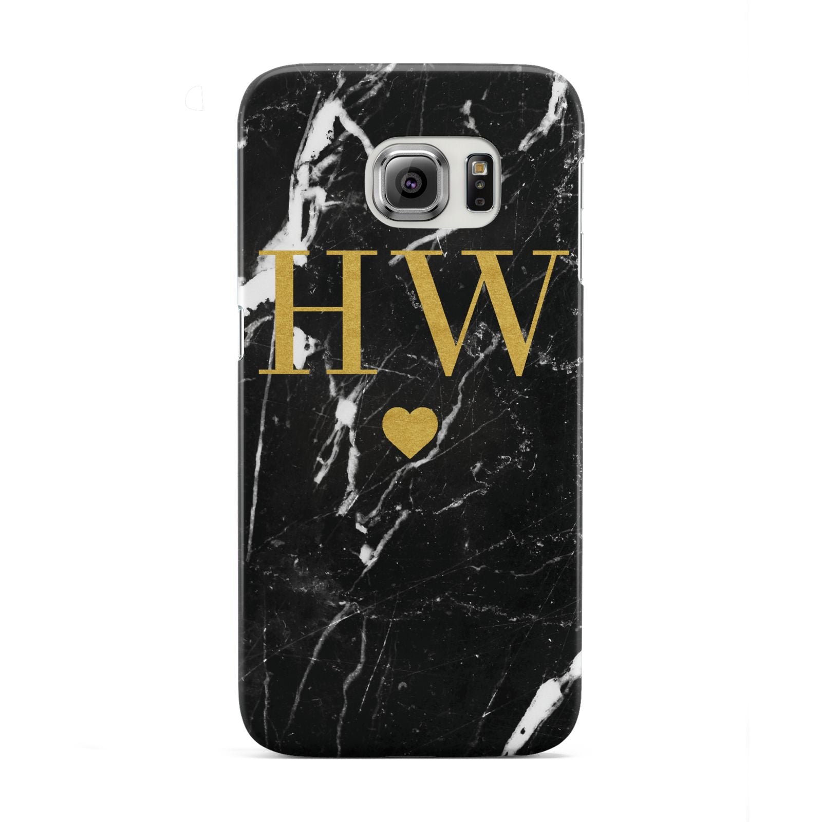 Marble Gold Initials Monogram Personalised Samsung Galaxy S6 Edge Case