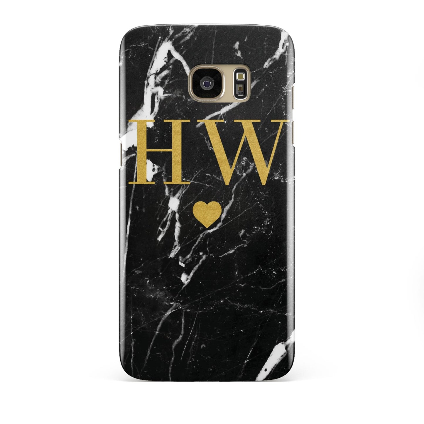 Marble Gold Initials Monogram Personalised Samsung Galaxy S7 Edge Case