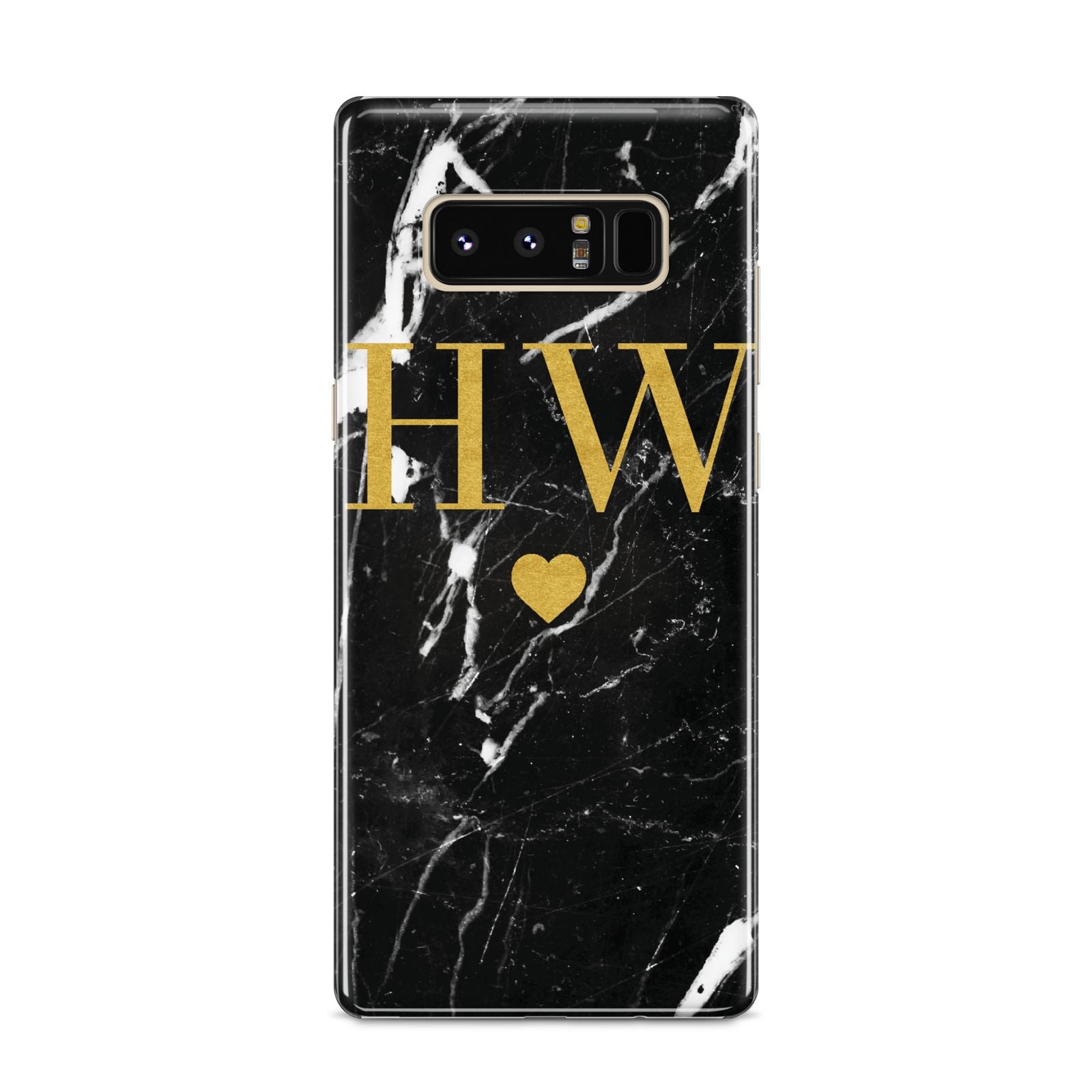 Marble Gold Initials Monogram Personalised Samsung Galaxy S8 Case