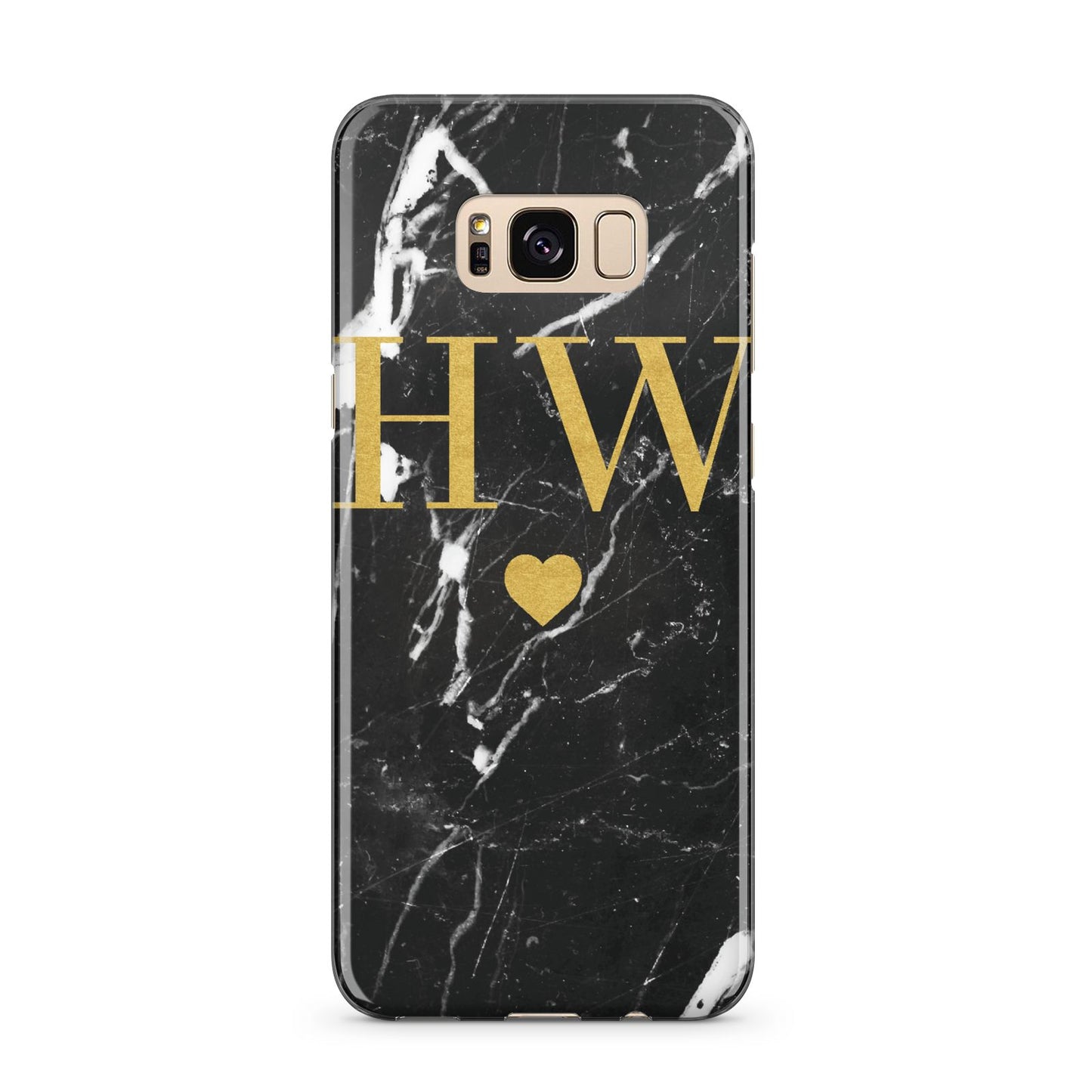 Marble Gold Initials Monogram Personalised Samsung Galaxy S8 Plus Case