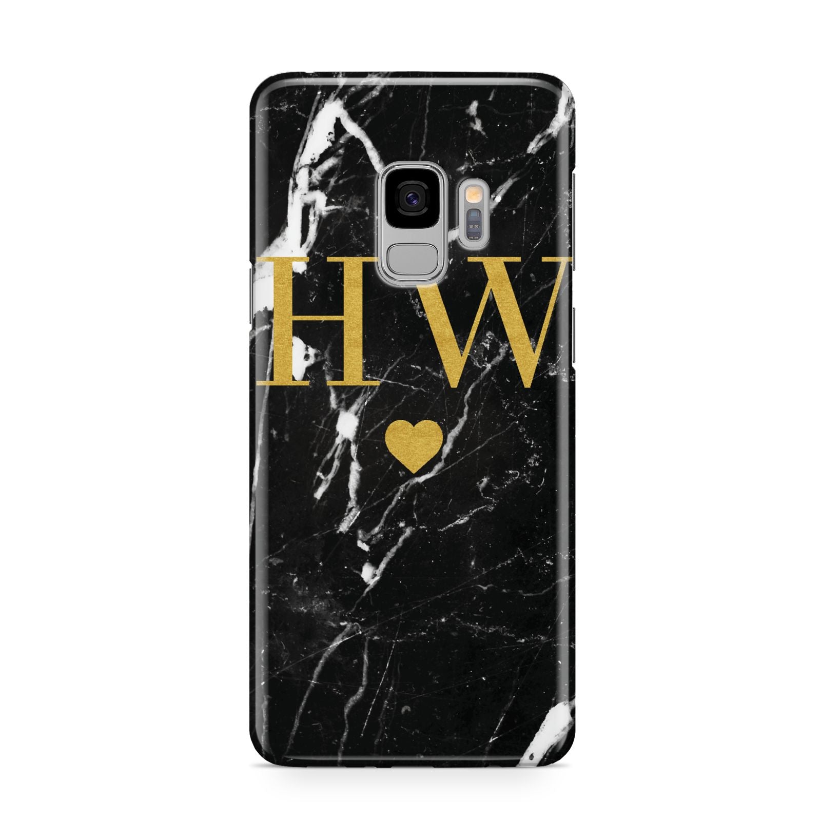 Marble Gold Initials Monogram Personalised Samsung Galaxy S9 Case