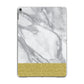 Marble Grey White Gold Apple iPad Grey Case