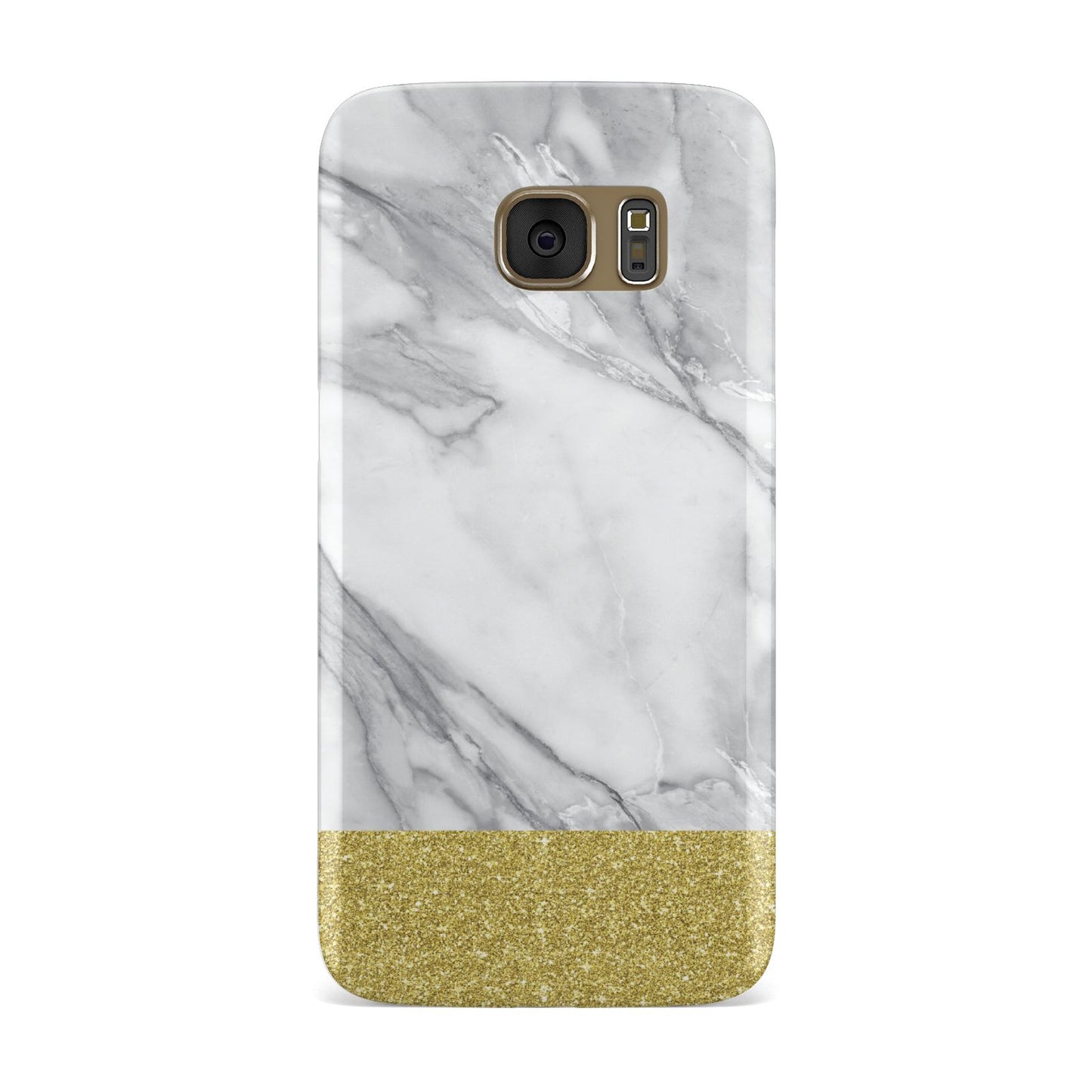 Marble Grey White Gold Samsung Galaxy Case