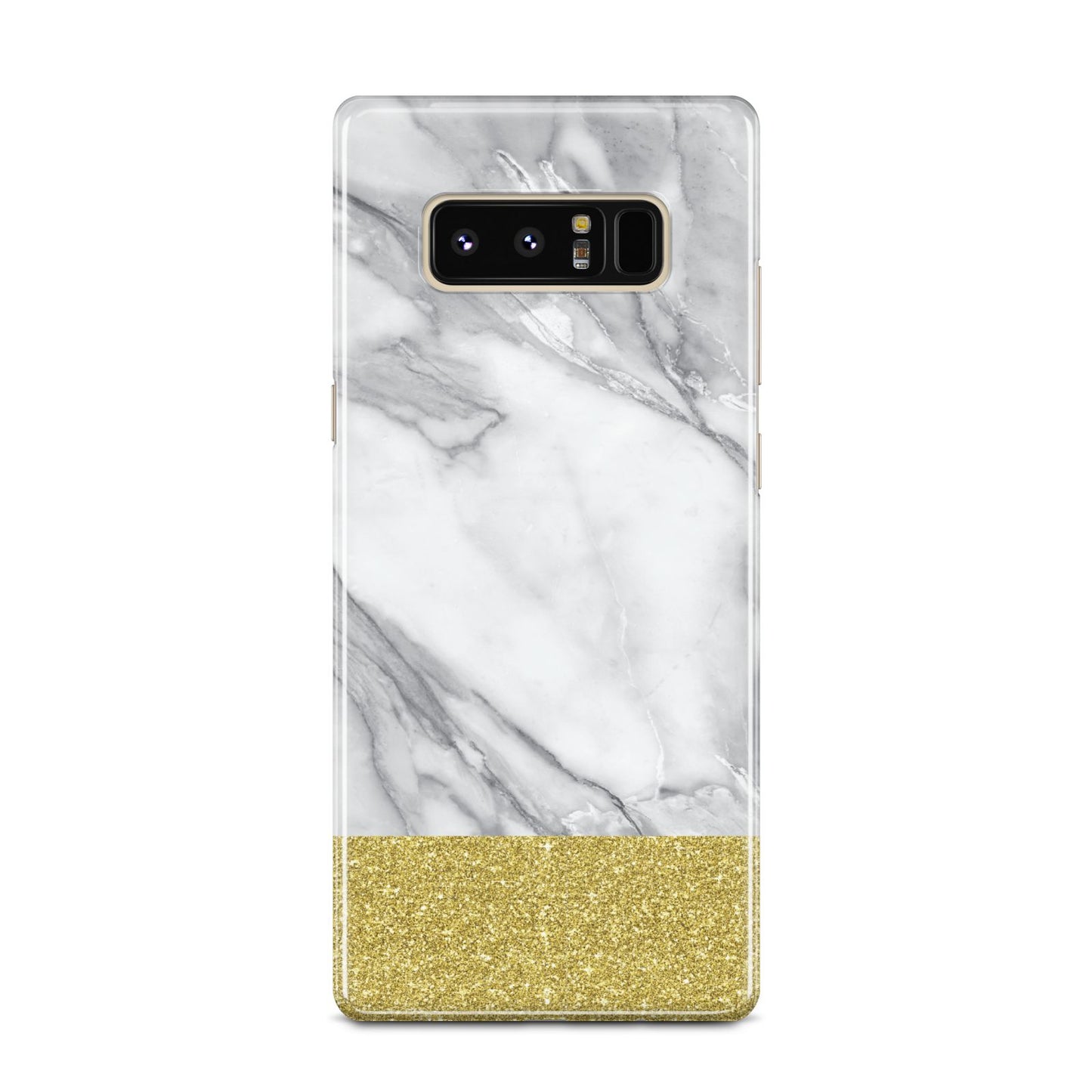 Marble Grey White Gold Samsung Galaxy Note 8 Case